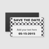 Car Racing / Chess Pattern + your backgr. & text (Front/Back)