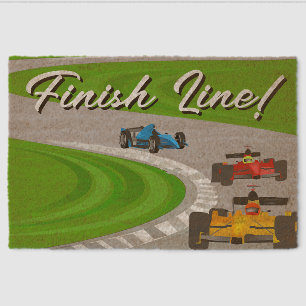 Car Racing Design Coir Door Mat