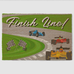 Car Racing Design Coir Door Mat