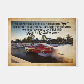 Car Racing Mat - Personalized Welcome Mat
