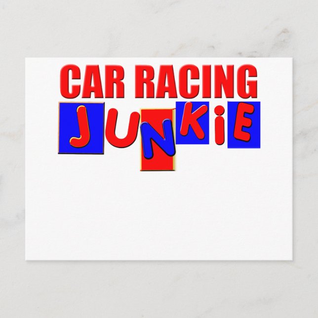 Car Racing Postcard (Front)