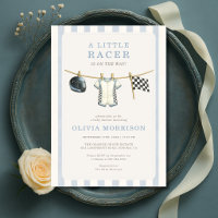 Car Racing Stripes Clothesline Boy Baby Shower
