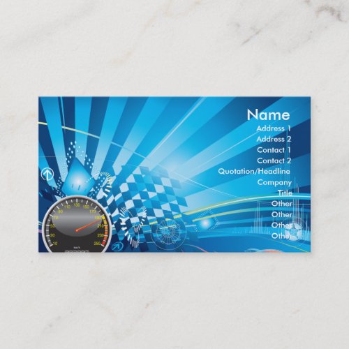CAR RACING THEME BUSINESS CARDS