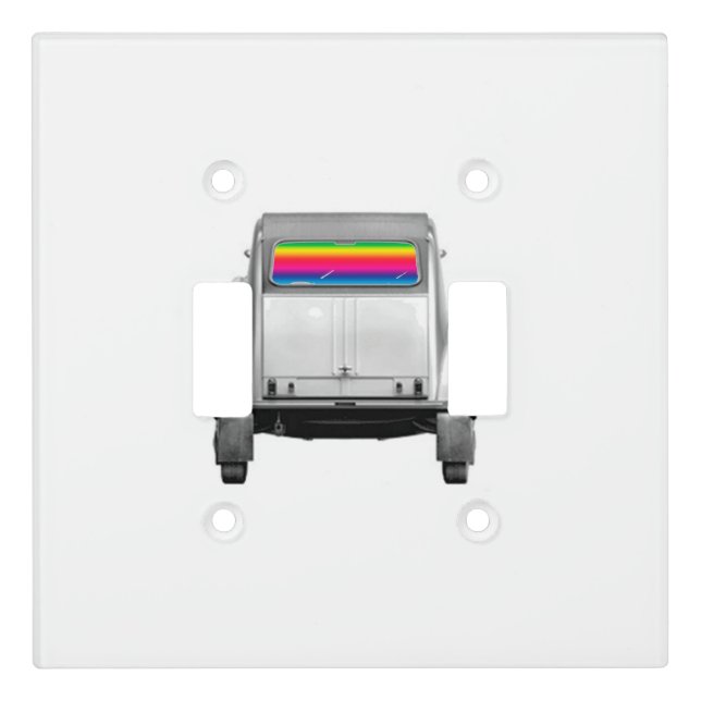 Car + rainbow light switch cover (Front)