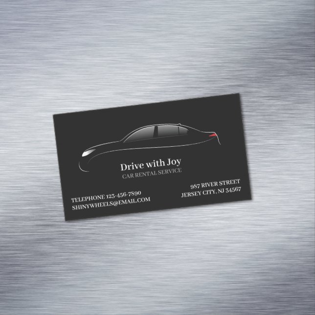 Car Rental Driver Business Card Magnet (In Situ)
