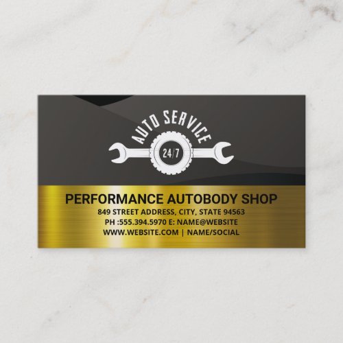 Car Repair Logo Wrenches | Mechanic Technician Business Card