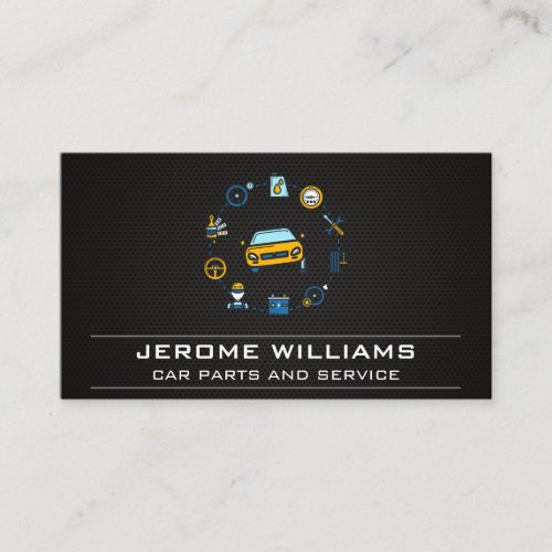 Car Repair Services and Parts Icon Business Card