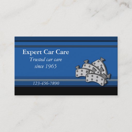 Customizable Car Repair Shop Business Card