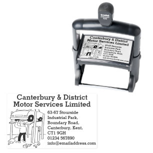 Car Repairs & Servicing Garage Business Self-inking Stamp