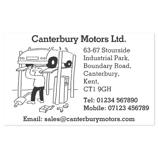 Car Repairs & Servicing Garage Business Self-inking Stamp (Design)