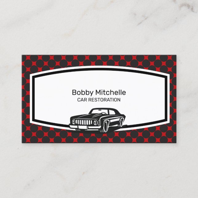 Car Restoration Business Card Design (Front)