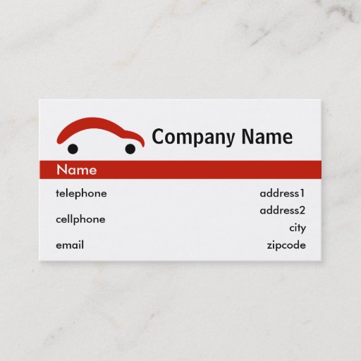 Customizable Car Retail Business Card Design