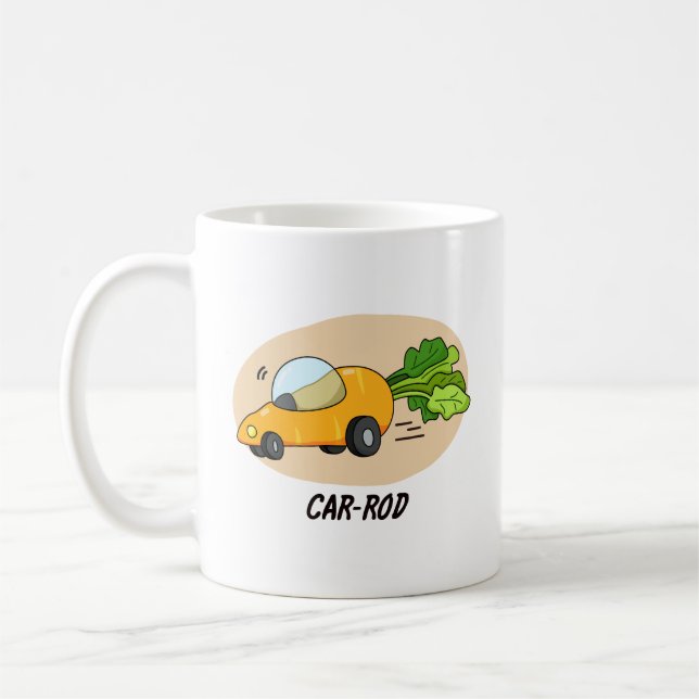 Car-rod Funny Carrot Pun  Coffee Mug (Left)