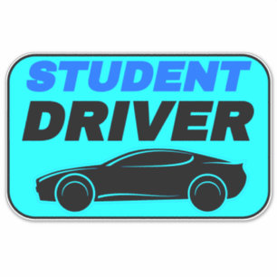 Car Safety for the Teenage Student Driver Sticker