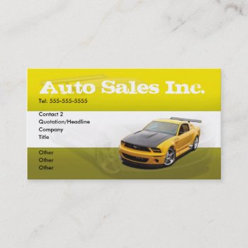Car Sales  Auto Sales Business Card by BigCity212 at Zazzle