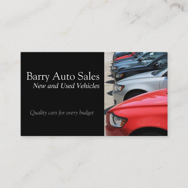 Car Sales Mechanic Business Card (Front)