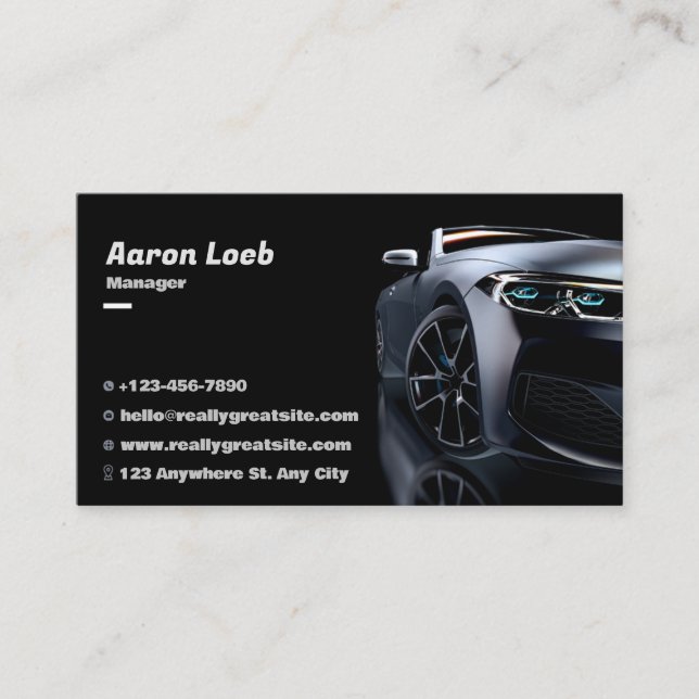 Car Salesman  Business Card (Front)