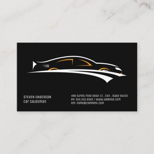 Car Salesman  Car Icon Business Card