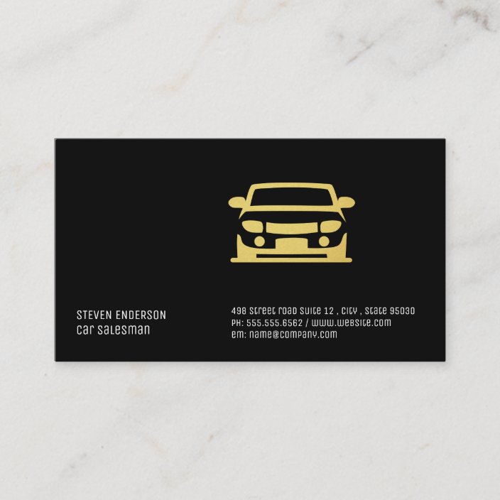 Car Salesman | Car Icon Business Card | Zazzle.com