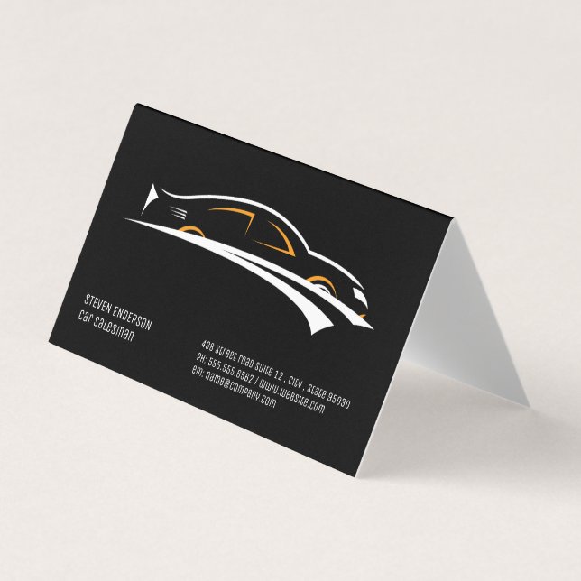 Car Salesman | Car Icon Business Card (Front)