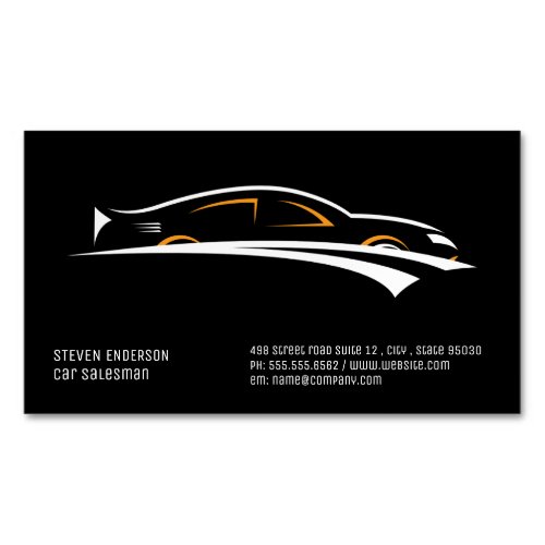 Car Salesman | Car Icon Business Card Magnet