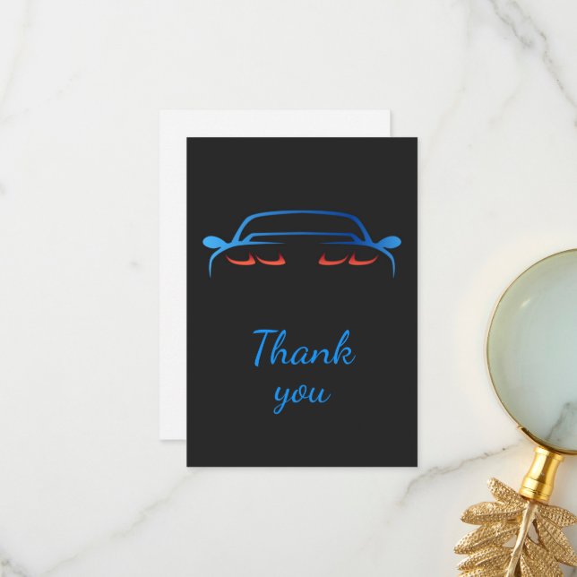 Car Salesman Dealership Mechanic Auto Thank You (Front/Back In Situ)