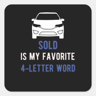 Car Salesman Gift for Auto Seller Square Sticker