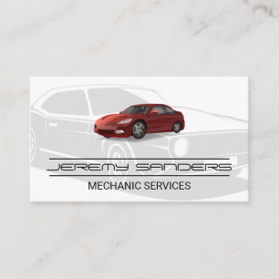 Car Service Auto Mechanic Business Card