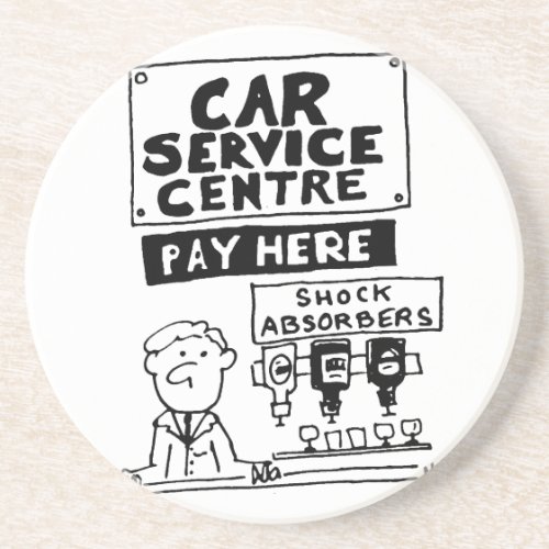 Car Service Center Mechanics and Shock Absorbers Coaster