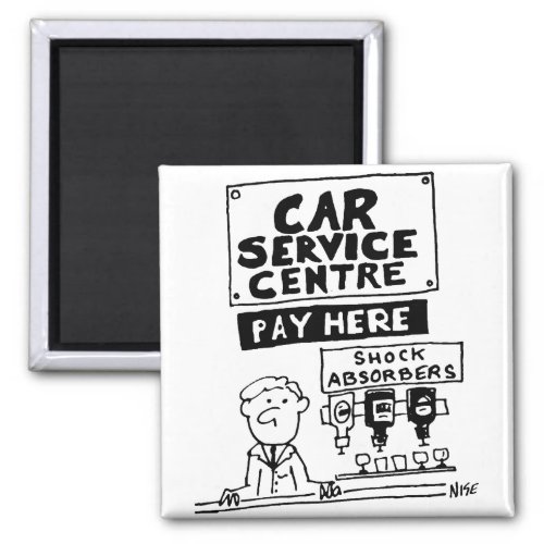 Car Service Centre Mechanics and Shock Absorbers Magnet