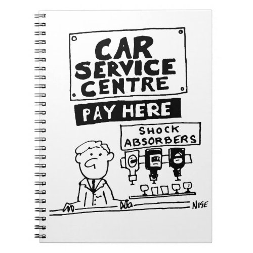 Car Service Centre Mechanics and Shock Absorbers Notebook
