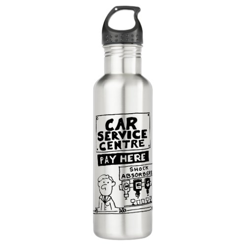 Car Service Centre Mechanics and Shock Absorbers Stainless Steel Water Bottle