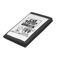Car Service Centre Mechanics and Shock Absorbers Trifold Wallet