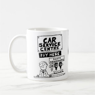 Car Service Centre Mechanics Shock Absorber Garage Coffee Mug