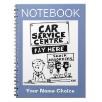 Car Servicing Center Payment Desk Notebook