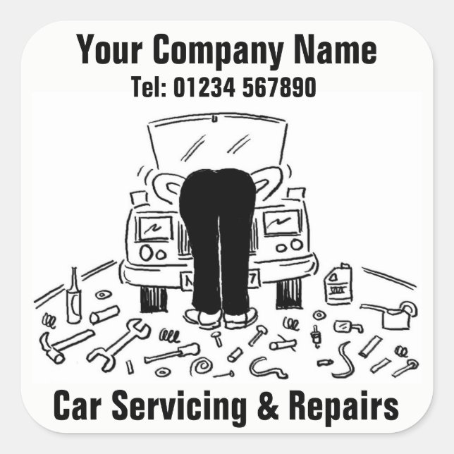 Car Servicing & Repairs Business stickers (Front)