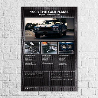 Car Show Spec Board Metallic background foamcore