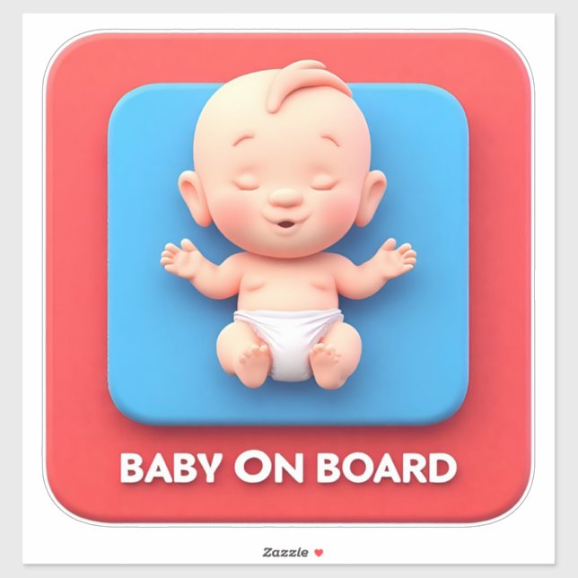 Car Sign Baby on Board Sticker (Sheet)