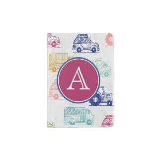 Car Sketch Doodle - Personalized Passport Cover