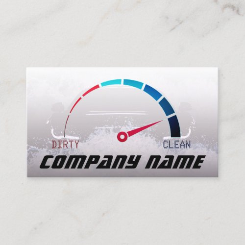 Car speed meter of cleanliness  business card