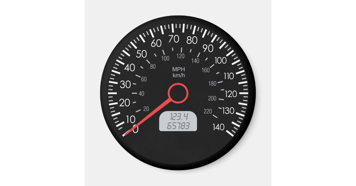 CAR SPEEDOMETER MAGNET | Zazzle