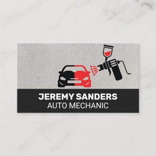 Car Spray Paint Logo Business Card