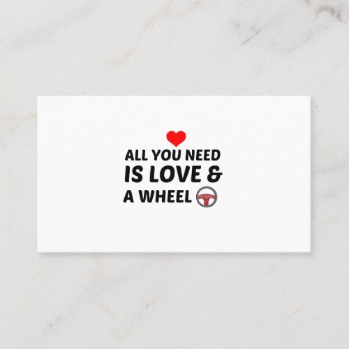 CAR STEERING AND LOVE BUSINESS CARD