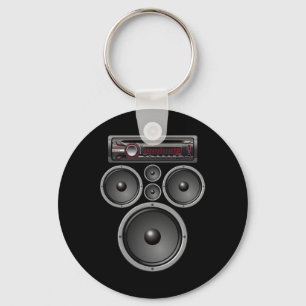 Car Stereo Speakers System Audio Halloween Costume Keychain