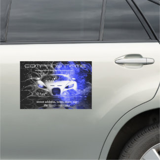 Car Sticker Blue Fire Car Magnet
