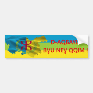 Car sticker D-Aqbayli bɣu neɣ qqim !