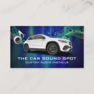 Car Surround Sound   Music Notes   Auto Services Business Card