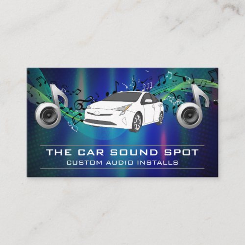 Car Surround Sound  Music Notes Business Card