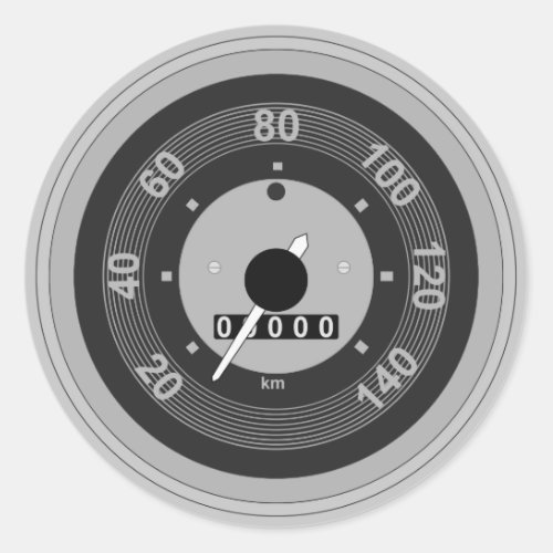 Car Tachometer Speedometer Classic Round Sticker