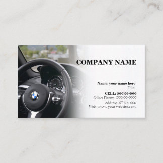 car template business card